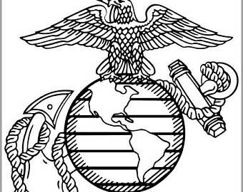 340x270 Us Marine Corps Sweet Heart Brooch Eagle Globe Anchor