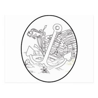 324x324 Anchor Drawing Postcards Zazzle