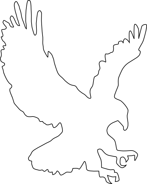 480x600 Eagle Landing Clipart