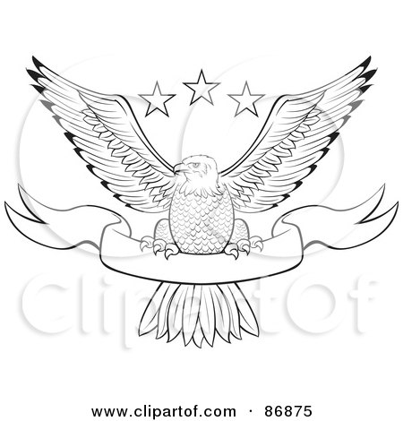 450x470 Royalty Free (Rf) Clipart Illustration Of A Bald Eagle Perched