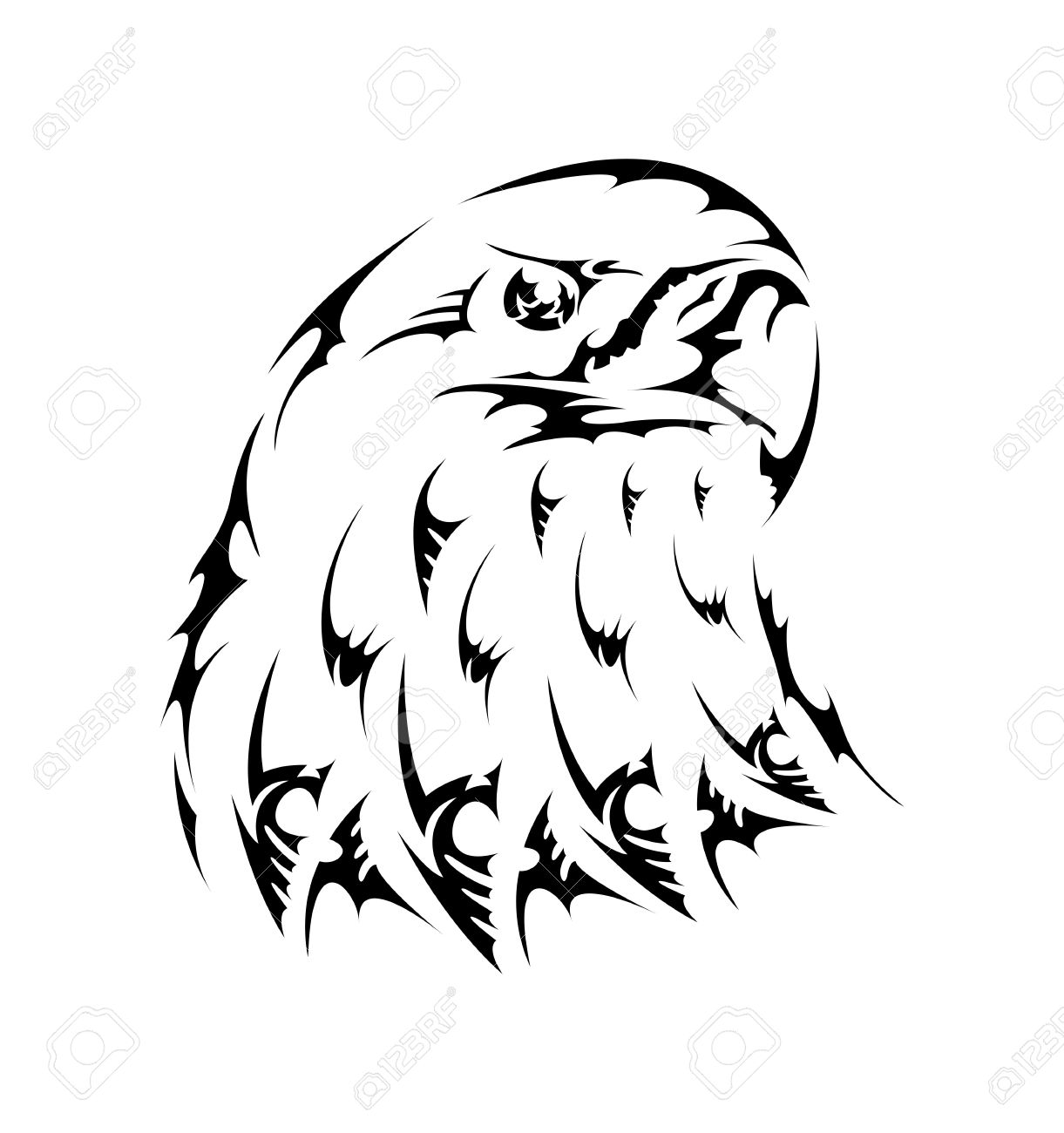 1221x1300 Drawn Bald Eagle Aggressive