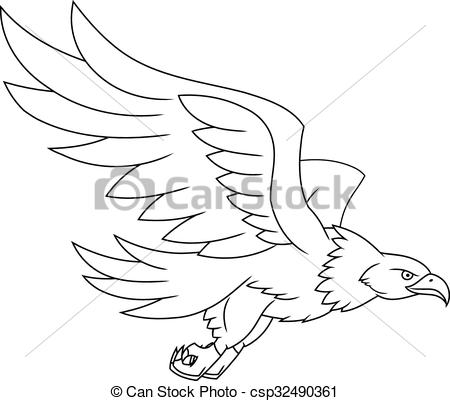 450x401 Flying Eagle Illustration. Illustration Of The Flying Eagle