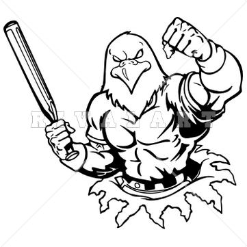 361x361 Eagle Baseball Clipart