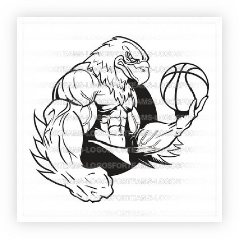 473x473 Logo Part Of An Eagle Holding A Basketball Graphic