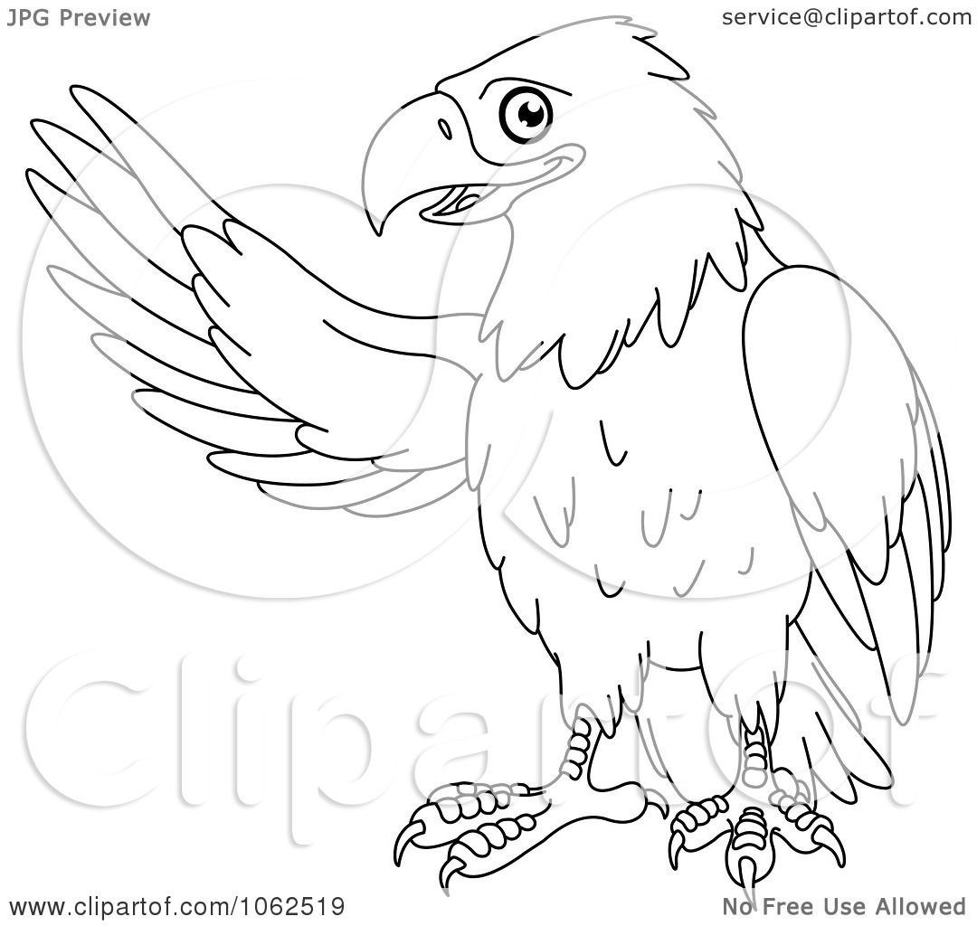 1080x1024 Clipart Presenting Eagle Outline