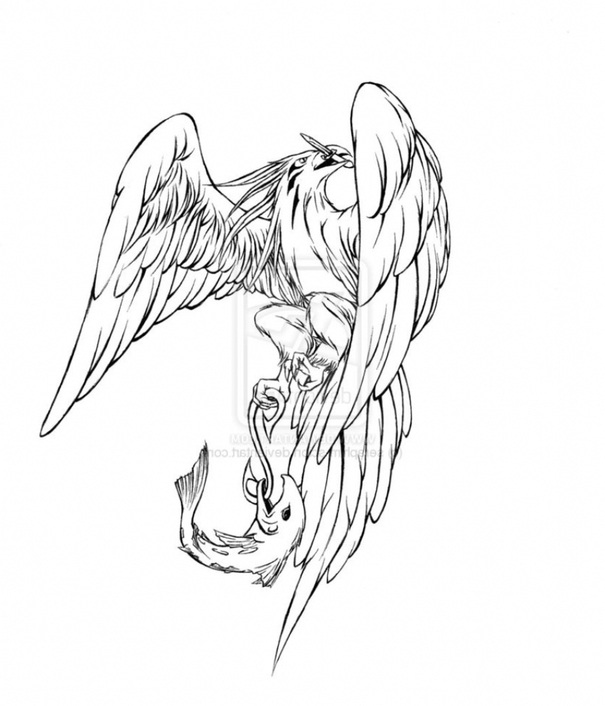878x1024 Eagle Tattoo Drawing Eagle Tattoo Outline Tatto Stylizr