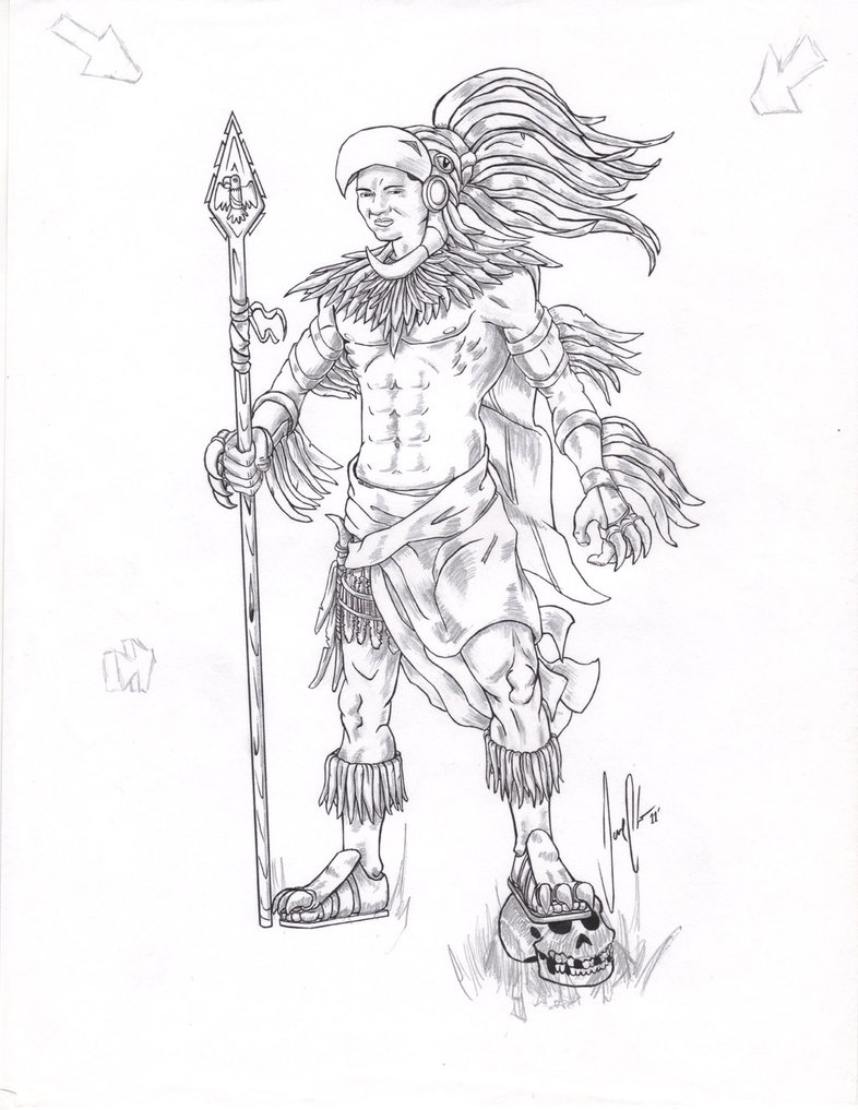 786x1017 Eagle Warrior Pencil Shaded By Plexisorion