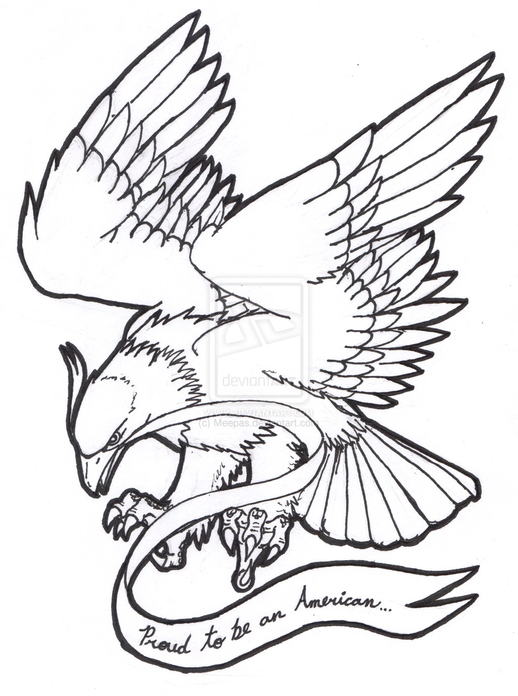 1024x1375 American Eagle Pencil Drawing