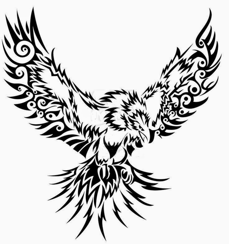 736x787 Flying Eagle Tribal Tribal Eagle, Eagle Tattoos