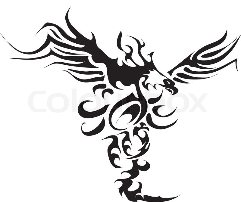 800x671 Tattoo Eagle Made In Eps Stock Vector Colourbox