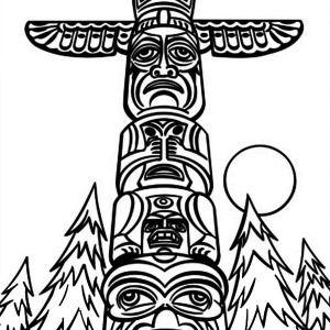 Eagle Totem Pole Drawing at GetDrawings | Free download