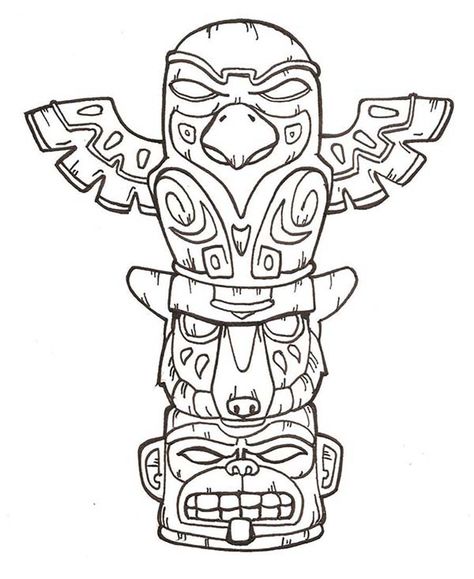474x579 Totem Pole Coloring Page 3rd Grade D8 Native American