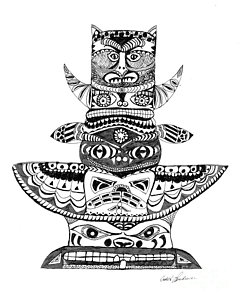 242x300 Totem Pole Drawings
