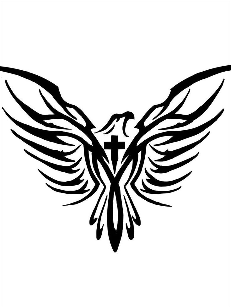 736x981 Drawn Eagle Symmetrical
