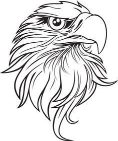 236x280 Drawn Eagle Black And White