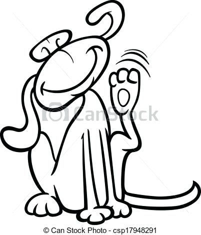 402x470 Ear Coloring Page Dog Scratching Ear Coloring Page Vector