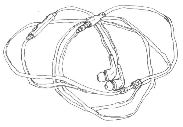 600x415 Black Line Drawing Of Samsung In Ear Headphones Art