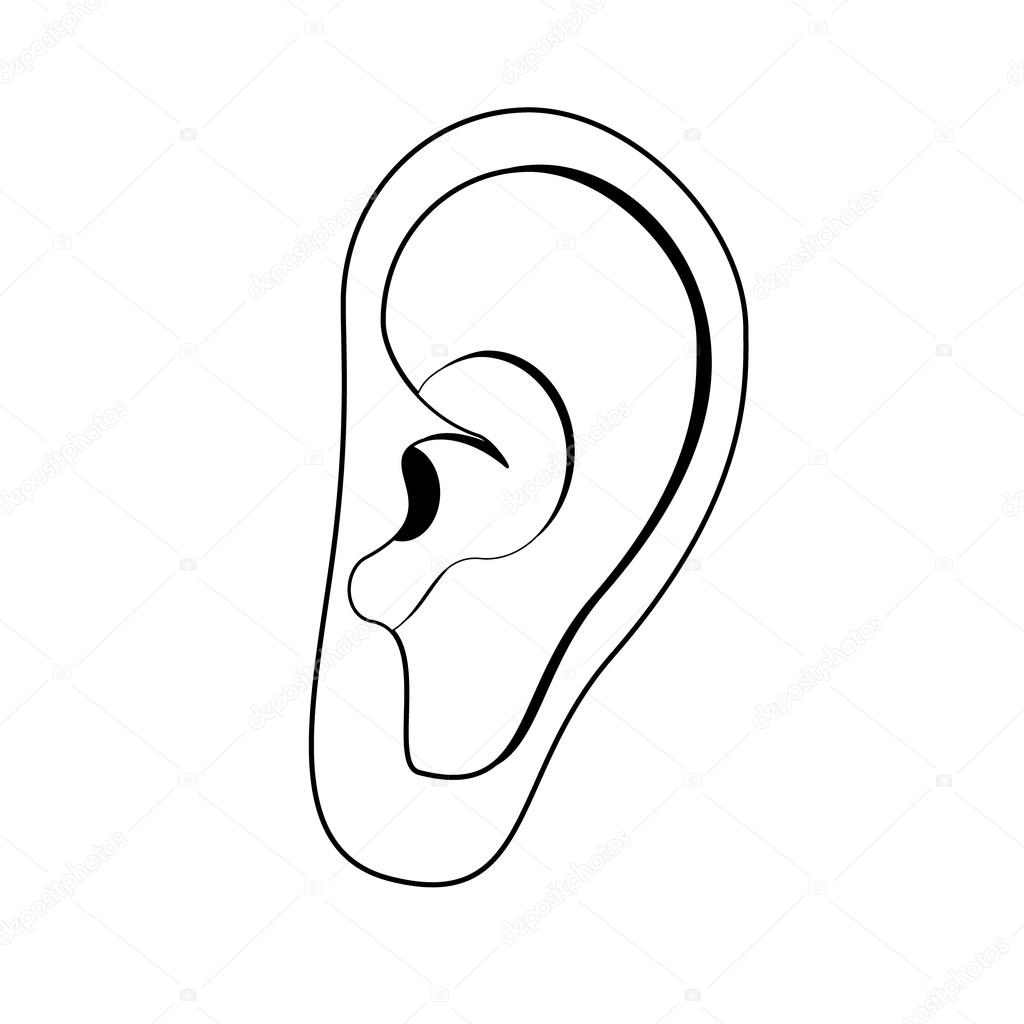 1024x1024 Ear Icon Vector Stock Vector Viktorijareut