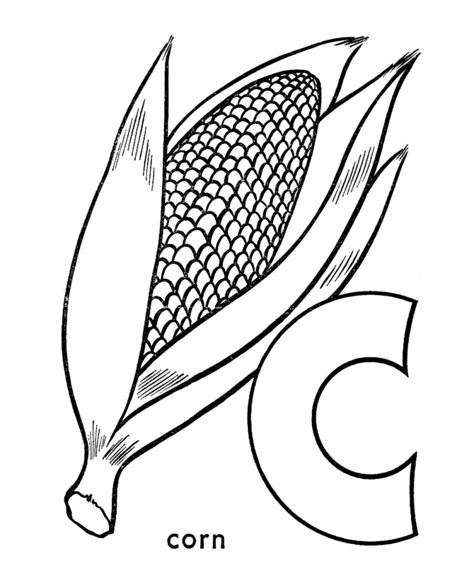 670x820 Ear Of Corn Coloring Page Coloring Page For Kids