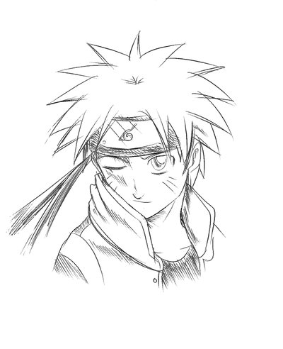 400x492 Early Naruto Sketch By Masashikishimoto