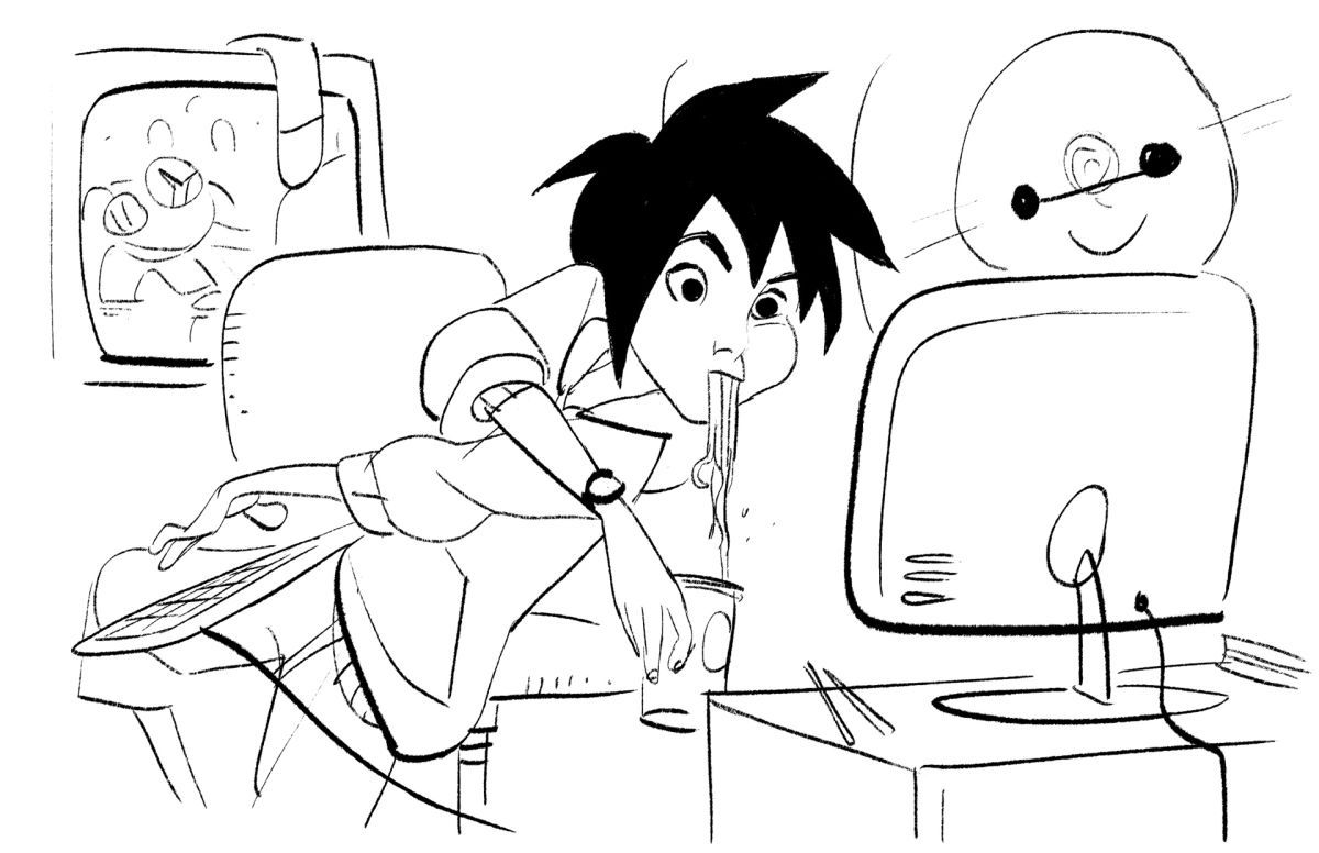 1200x776 An Early Sketch Of Hiro. Drawing By Shiyoon Kim. Big Hero 6