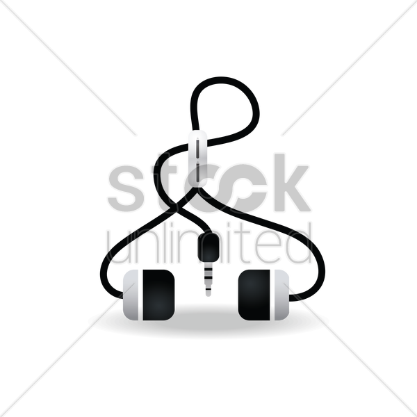 600x600 Earphones Vector Image