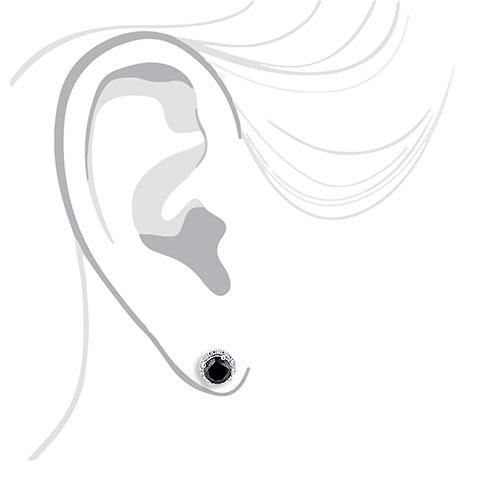 500x500 White And Black Diamond Stud Earrings 3.2ct Sterling Silver