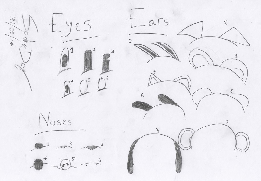 1071x745 Drawing Toon Ears, Eyes And Noses By Sodadog