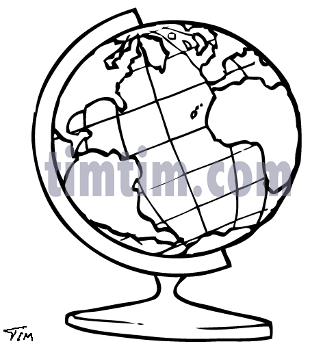 491x506 Free Drawing Of Earth Globe Bw From The Category Science Amp Space