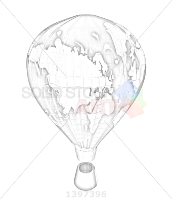 340x392 Stock Photo Of Hot Air Balloons As The Earth With Gondola