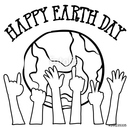 500x500 Collection Of World Hand Draw Earth Day Stock Image And Royalty