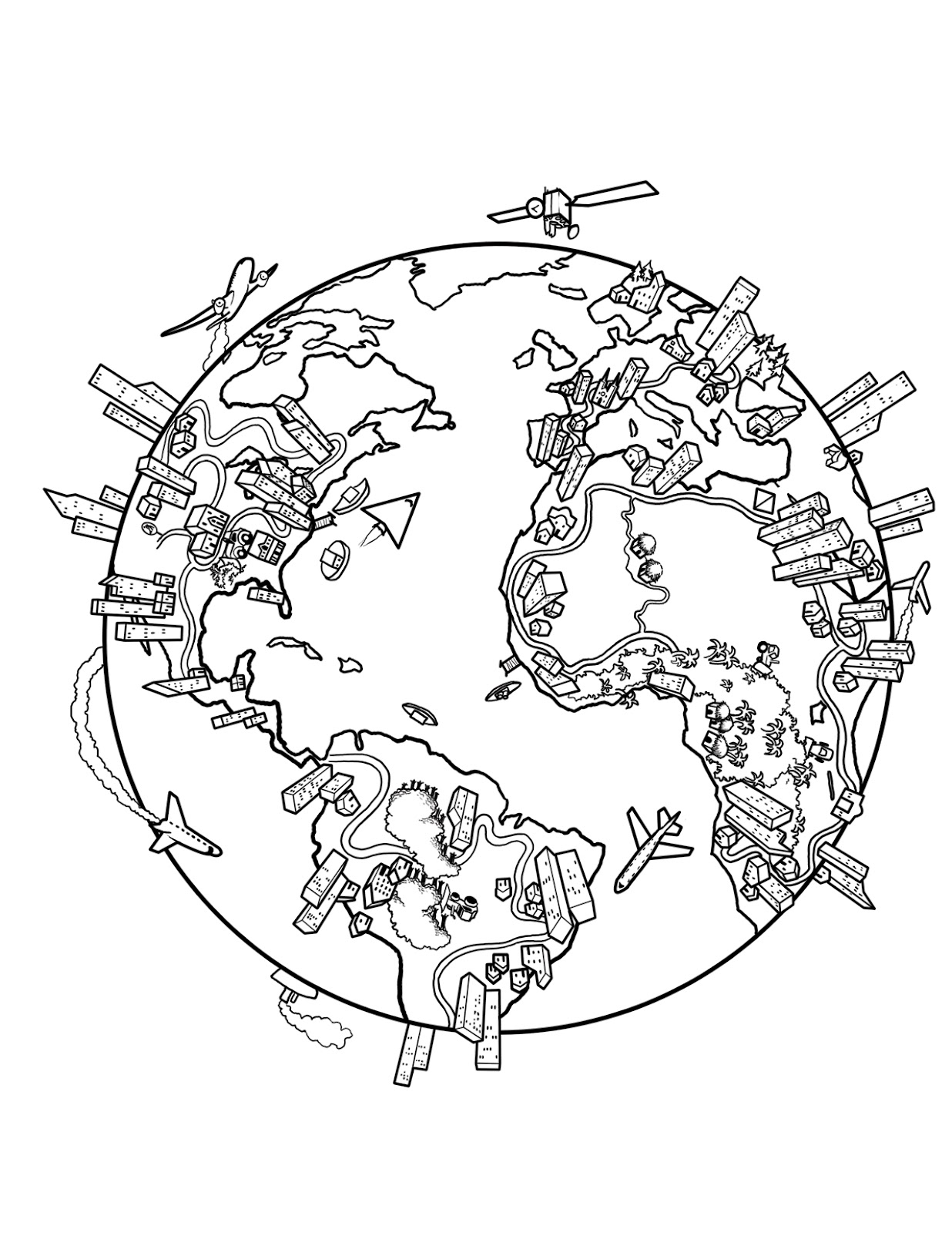 1236x1600 Jeneart The World. Coloring Page.