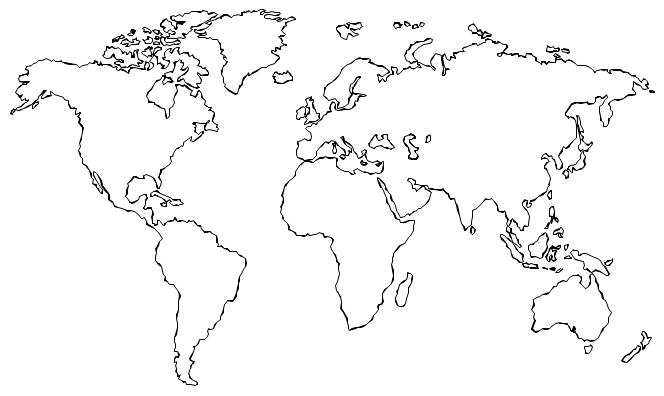 Earth Map Drawing at GetDrawings | Free download