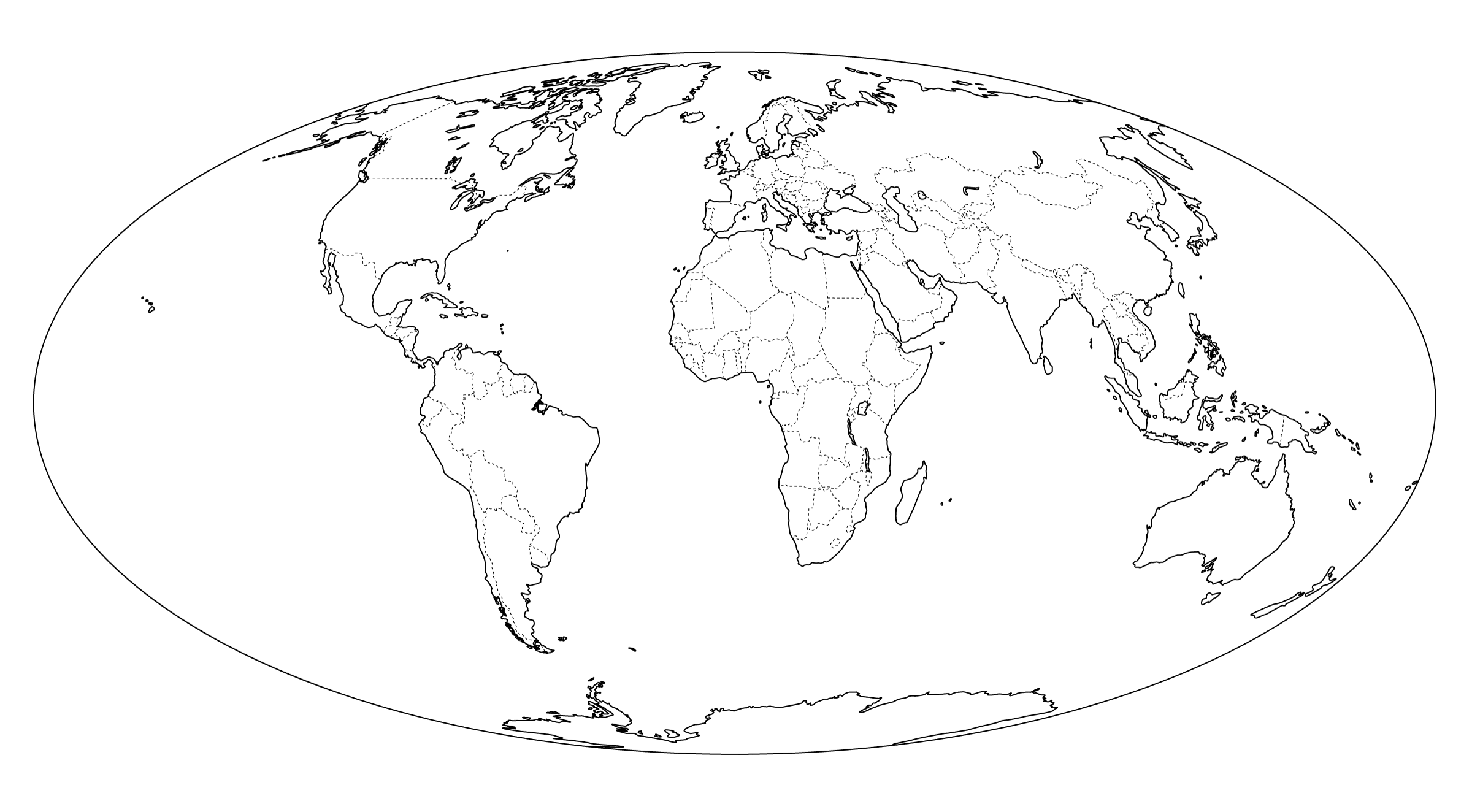 Earth Map Drawing