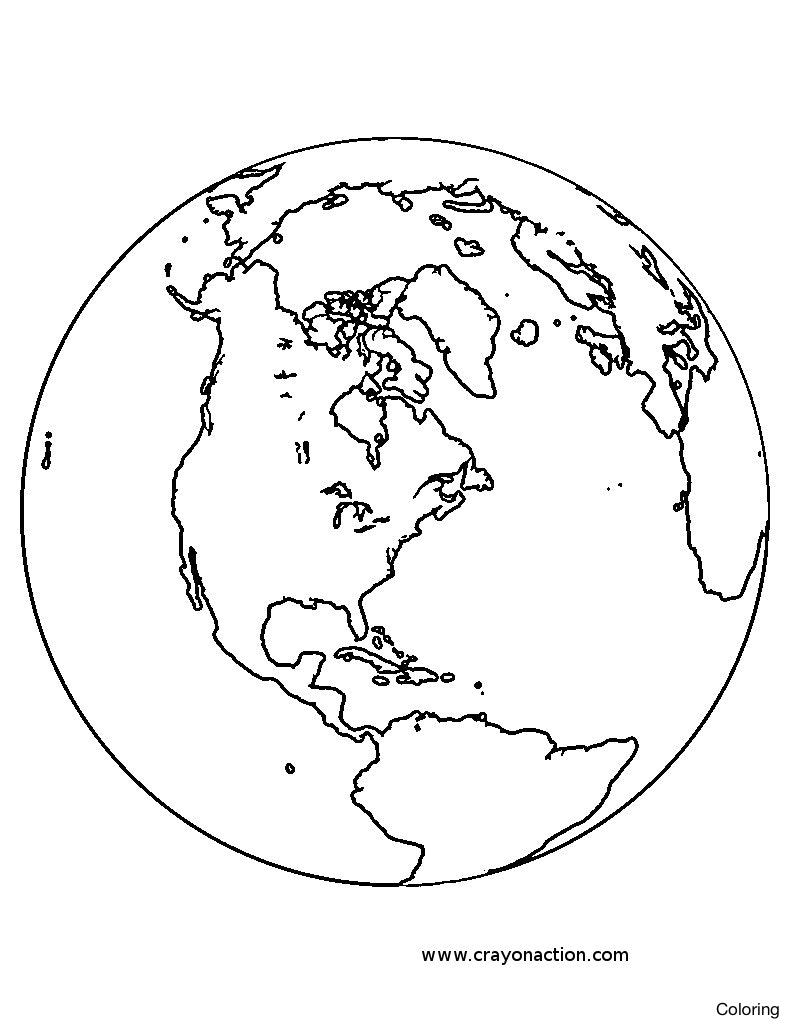 790x1025 Planet Earth Coloring Page Globe Printable 14f Pages Diaiz