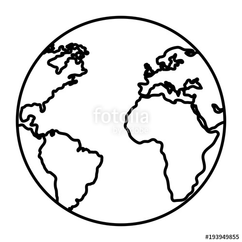 500x500 Earth Planet School Icon Vector Illustration Design Stock Image