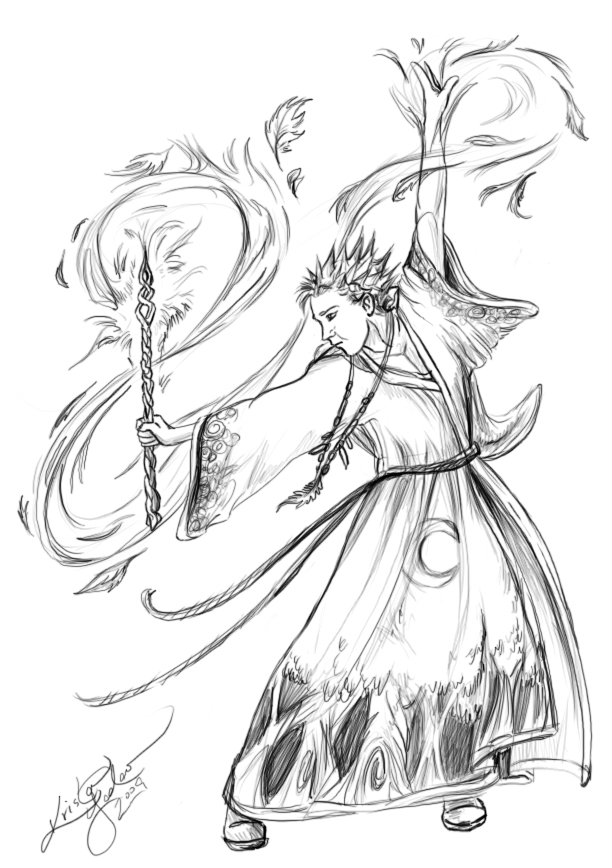 612x868 Earth Wizard Sketch By Dittin03