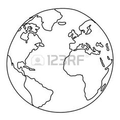 236x236 Inspiring Earth Sketch Drawing Template Images. Travel The World