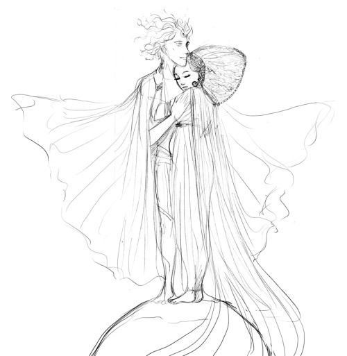 500x513 A Quick Sketch Of Uranus And Gea, The Sky And The Earth