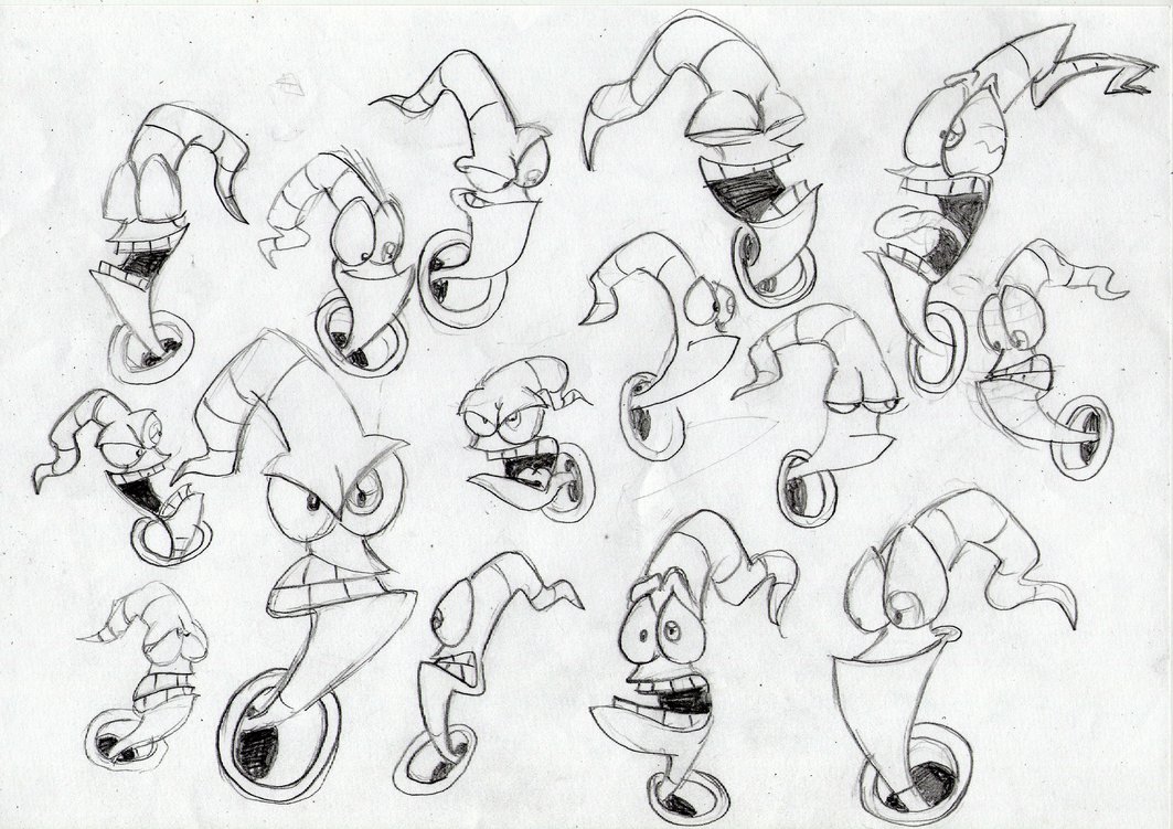 1063x751 Earthworm Jim Expressions By Breakoutkid
