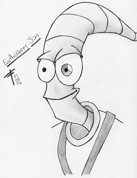 580x754 Earthworm Jim By Hand Drawn