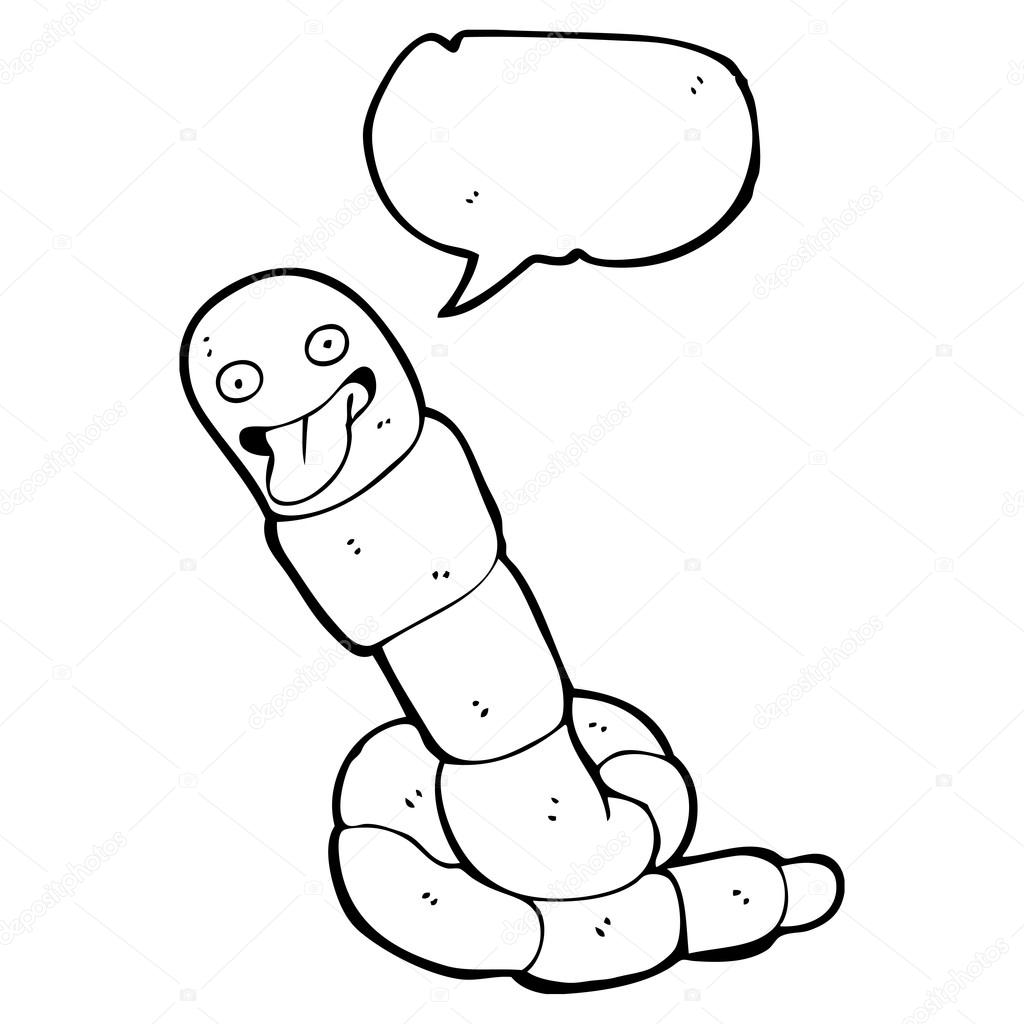 1024x1024 Crazy Earth Worm Stock Vector Lineartestpilot