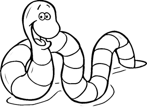 480x351 Cartoon Earthworm Coloring Page Free Printable Coloring Pages