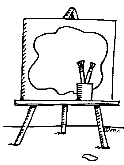 405x537 Easel With Drawing Clipart Panda