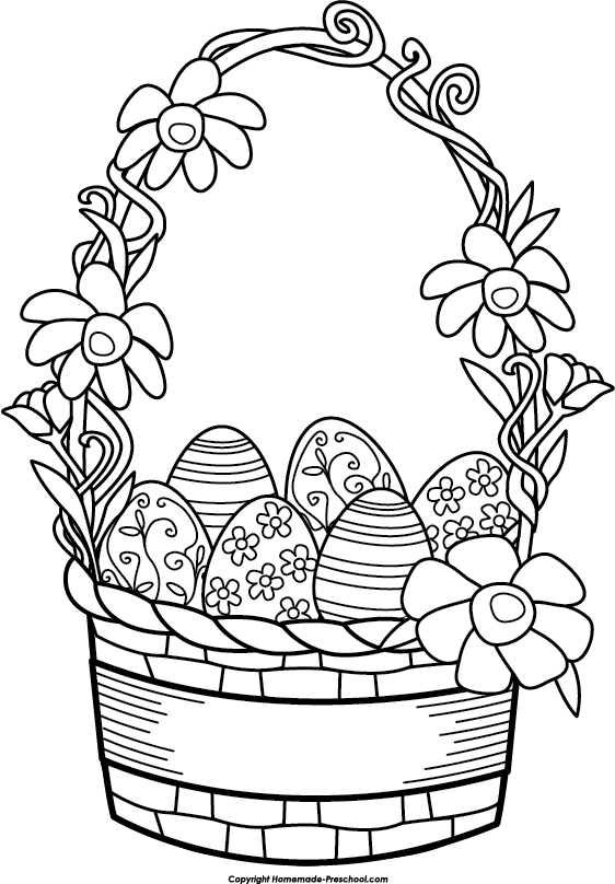 562x808 Free Easter Basket Clipart