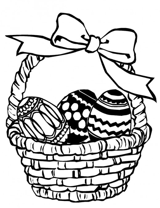 520x673 Cute Spring Easter Basket Drawing Cartoon Easter Basket