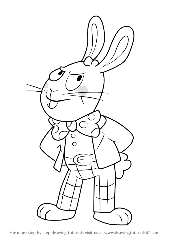 596x843 Learn How To Draw Easter Bunny From Uncle Grandpa (Uncle Grandpa