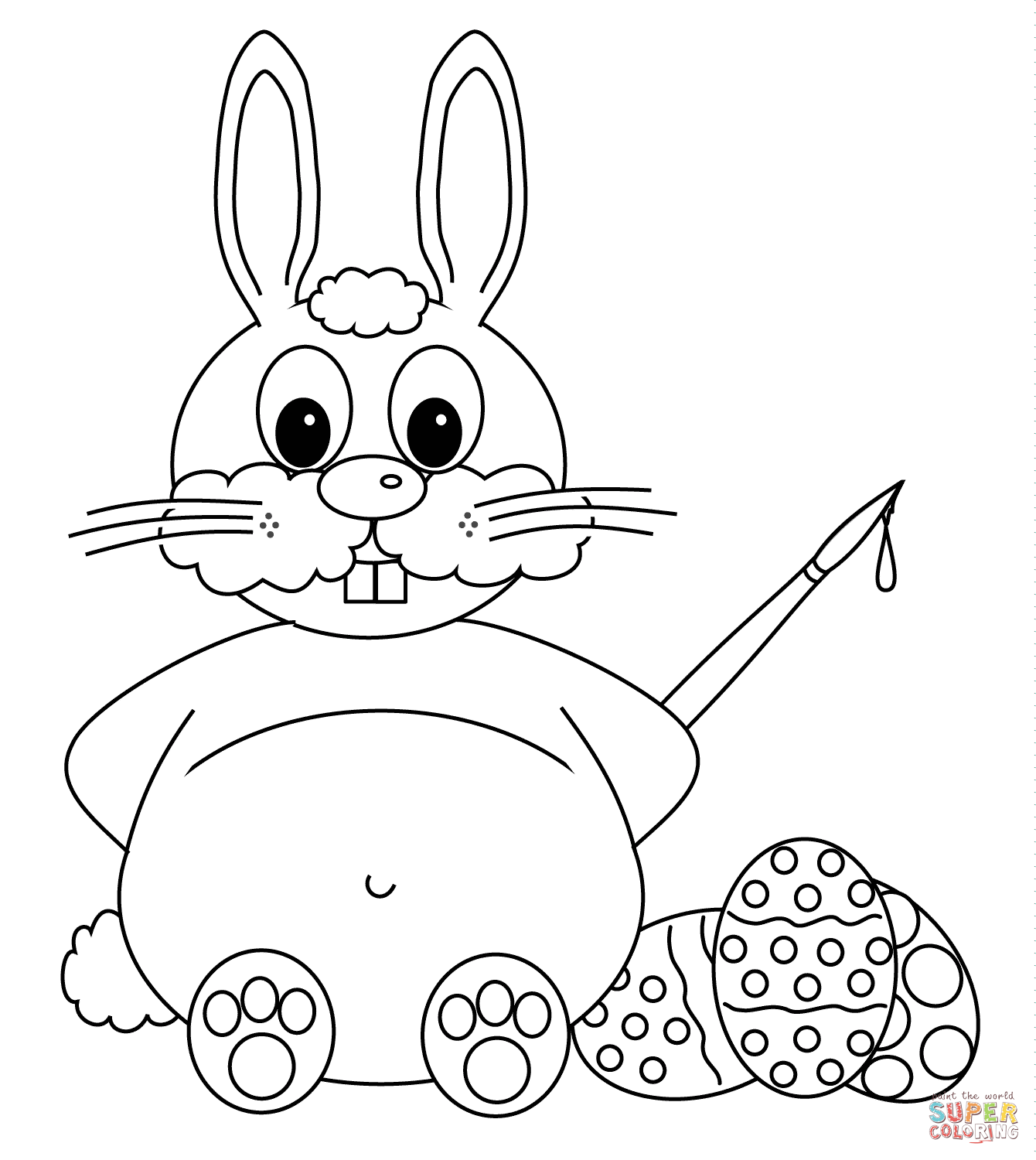 1340x1500 Drawn Rabbid Easter Bunny