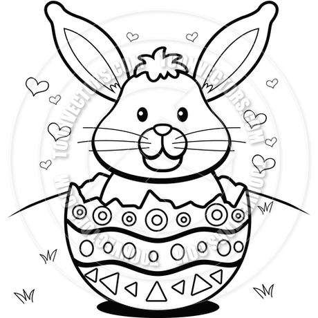 Easter Bunny Line Drawing at GetDrawings | Free download