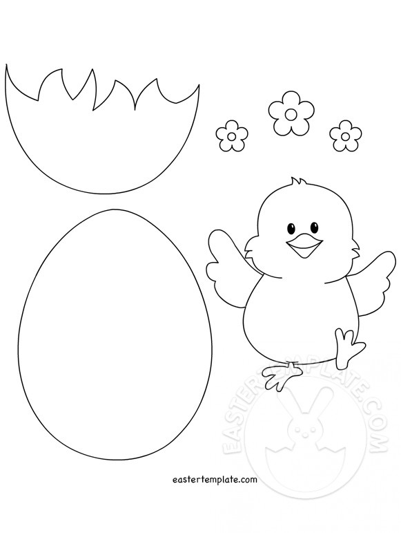581x771 Easter Chick And Egg Template Easter Template
